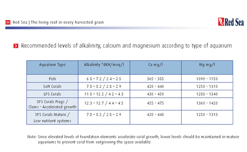 Red Sea Magnesium Chart