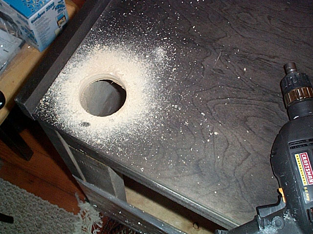 3 inch hole for bulkhead to come through.