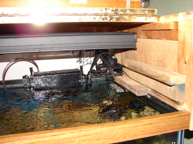 I screwed two pieces of wood together and attached that to the side of my canopy.  Now my PC has...