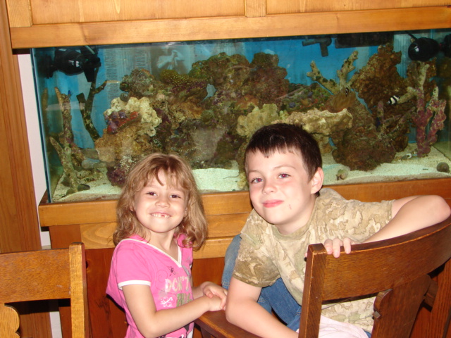 My boy Logan and my girl Serena.  Logan is second in command of the tank.  He&#039;s my watchdog...