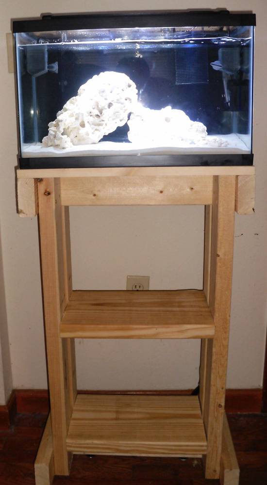 Tank stand finished and wires hid.