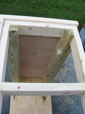 check this out. If you make a stand like this, beware! The 4x4 where the built in overflow goes will need to be chiseled out to allow the drain/return lines to come out of the tank!