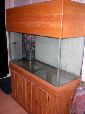 90gl Salt.  Empty
Tank I had for several years.  Finally getting set back up.  Has been in storage for 5+ years.  Super excited to get it all set up.