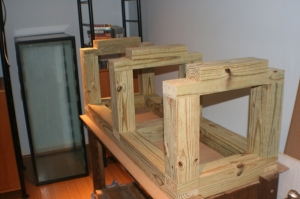 9
support assemblies added to the bottom rails