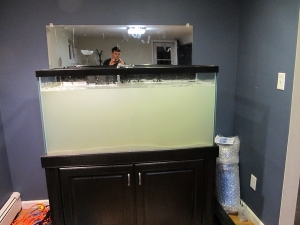Tank after adding 80 lbs of sand