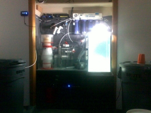 all filtration in closet behind DT in the living room