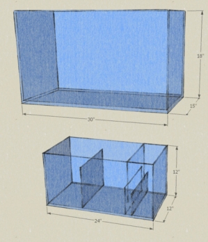 Sketch of the display and Sump / Refugium