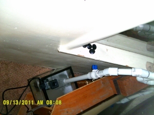 Actual sump position in back of tank