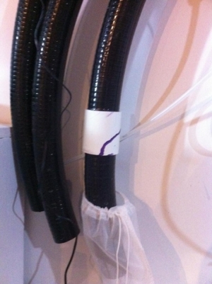 I added that coupling to hang the filter sock on.