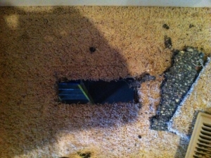 Hole in the floor