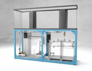 The full 3D mock up of the entire system. I built this in the virtual world using Cinema 4D before building anything