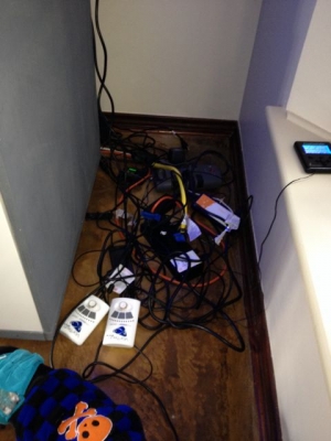 Birdnest of cables