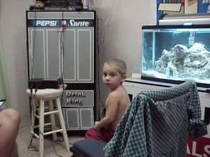 A rare look at my first reef. That is my oldest sun who is now 11