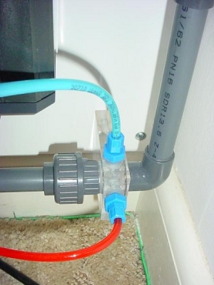 I am sure the color tubing doesn't matter but the red tube is the injector line? The top is the recycle? Does the air injector on the inlet under the reaction chamber have to be higher then the chamber incase of a power-out??