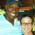 Michael Clark Duncan and Marion inside the EZ Cafe