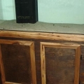 my first tank stand.  pecan and plywood